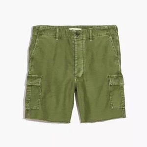 Madewell cargo cutoffs army green 24